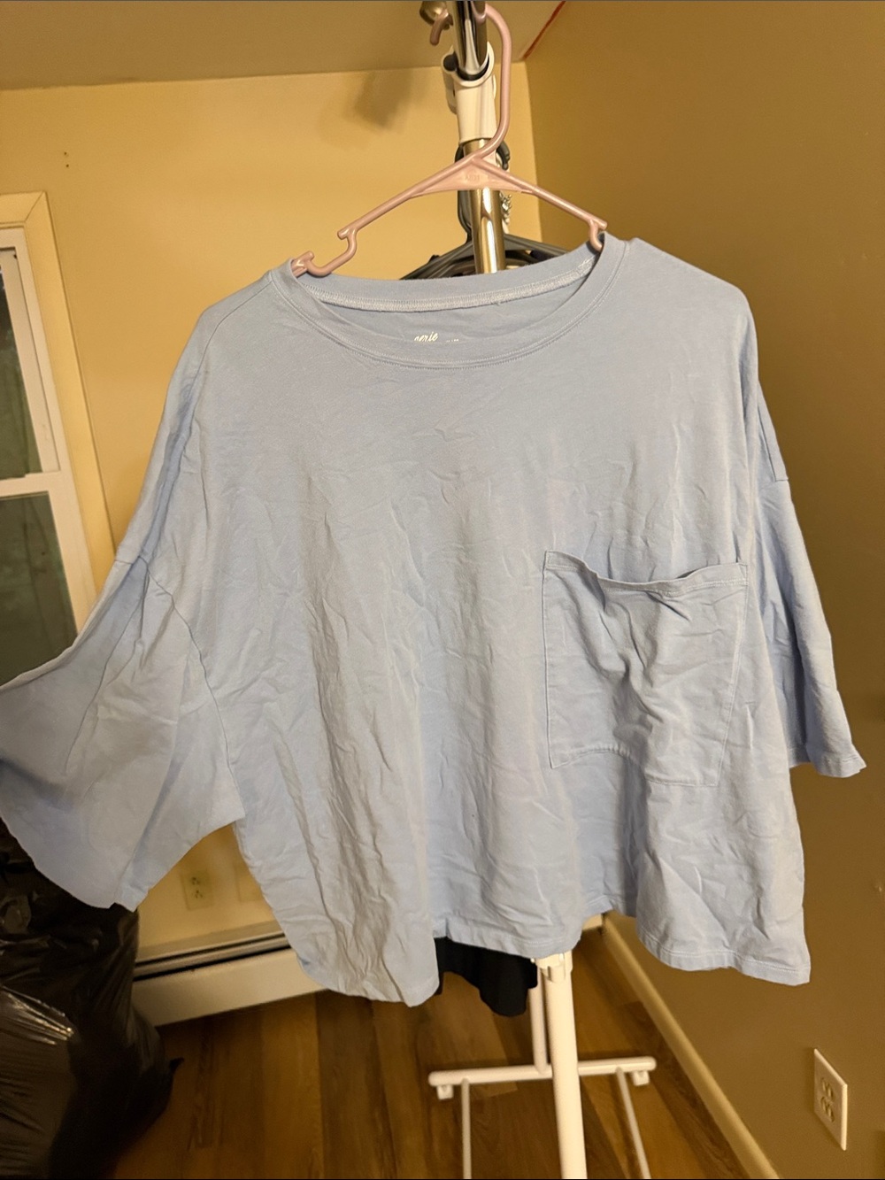 aerie Light Blue Oversized Pocket Tee